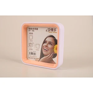Wholesale Private Label Double Sided Plastic Travel Make Up Table Small Double-Sided Mini Vanity Portable Makeup Mirror