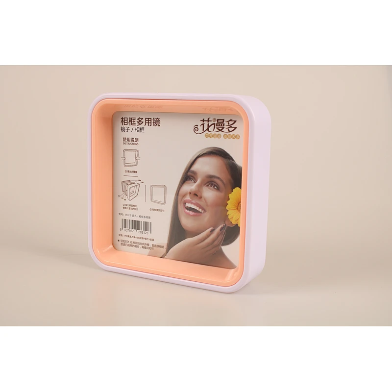 Wholesale Private Label Double Sided Plastic Travel Make Up Table Small Double-Sided Mini Vanity Portable Makeup Mirror