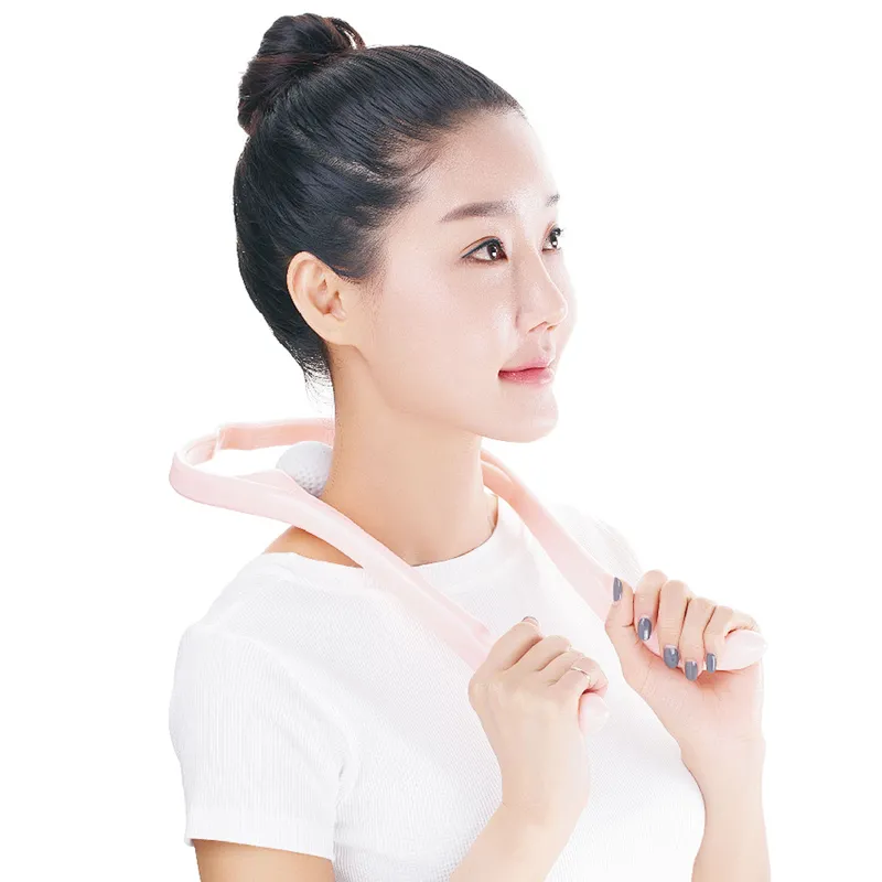 Therapeutic Blood Circulation Dual Double Balls Plastic Manual 3D Neck Massager Self-Massaging Tool