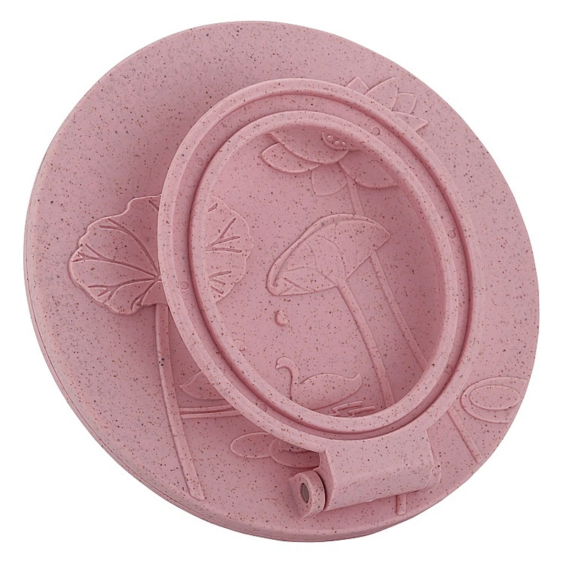 Wholesale Private Label Custom Logo Fancy Round Shape Bedroom Mirror Plastic Folding Desktop Makeup Mirror