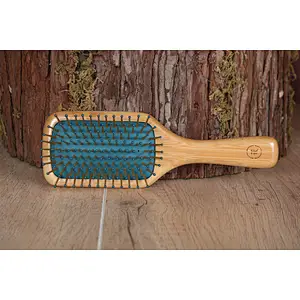 Paddle Hair Detangling Brush Bamboo Wood Air Cushion Brush Bamboo Bristle Paddle Brush For Barber Hair Cutting Set