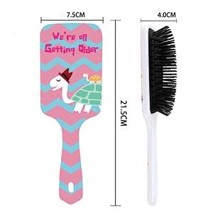 High Quality OEM Custom Logo Colorful Scalp Massage Plastic Hair Beauty Care Hair Comb Hair Brush For Women
