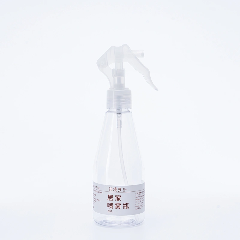 Refillable Clear PET Plastic Square Trigger Sprayer Bottle Empty White and Clear Alcohol Refillable Plastic Spray Bottle Plastic