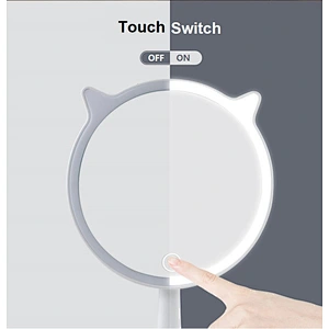 Hot Selling Portable Round Desktop Single Sided Cosmetic Led Light Vanity Makeup Mirror With Natural Led