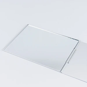 Wholesale Customizable Travel Portable Square Shape One Side Bear Metal Foldable Small Makeup Mirror