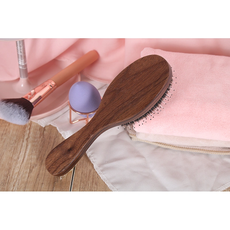 High Quality Wholesale Custom Soft Boar Bristle Hair Brush Household Hairdressing Nylon Massage Hair Comb