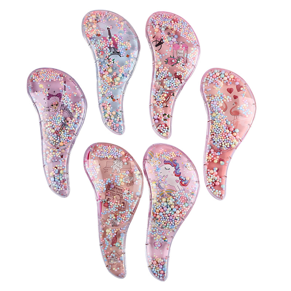 Private label Wide Tooth Hair Comb Detangling Cartoon Durable High Quality Care Hand Grip Brush For Barber Hair Cutting