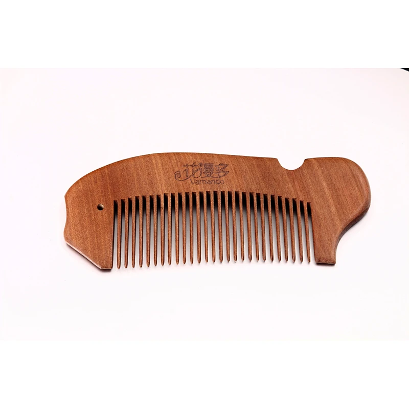 Wholesale Private Label Wooden Bamboo Travel Pocket Anti Static Combs Engraving Logo Customized Salon Hair Cutting Comb Barber