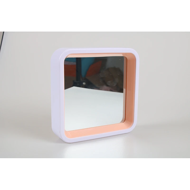 Wholesale Private Label Double Sided Plastic Travel Make Up Table Small Double-Sided Mini Vanity Portable Makeup Mirror