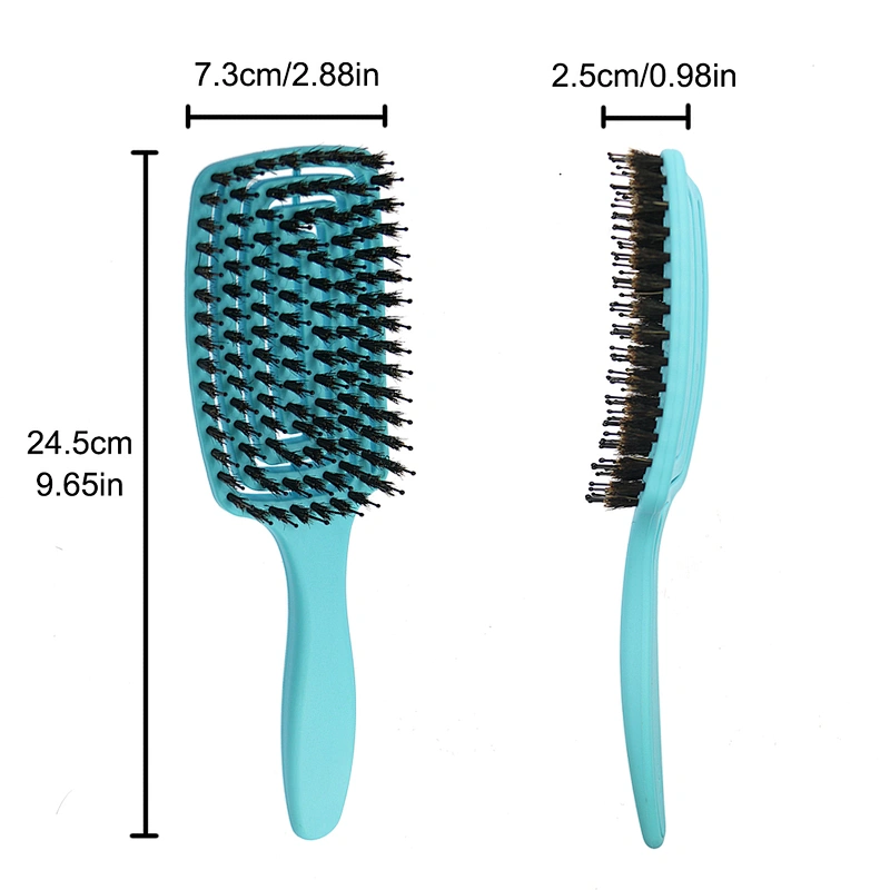 Wholesale Scalp Massager Customized Logo Women Plastic Curly Straightener Massage Comb Detangling Hair Brush