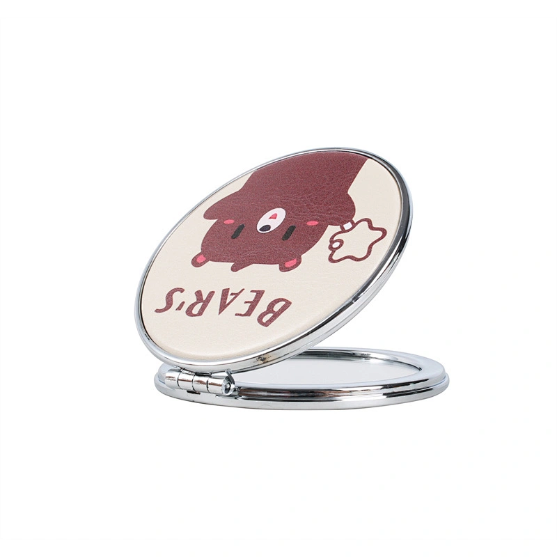 Wholesale Customizable Cartoon Bear Foldable Hobby Double Side Mirror Women Mini Makeup travel Mirror