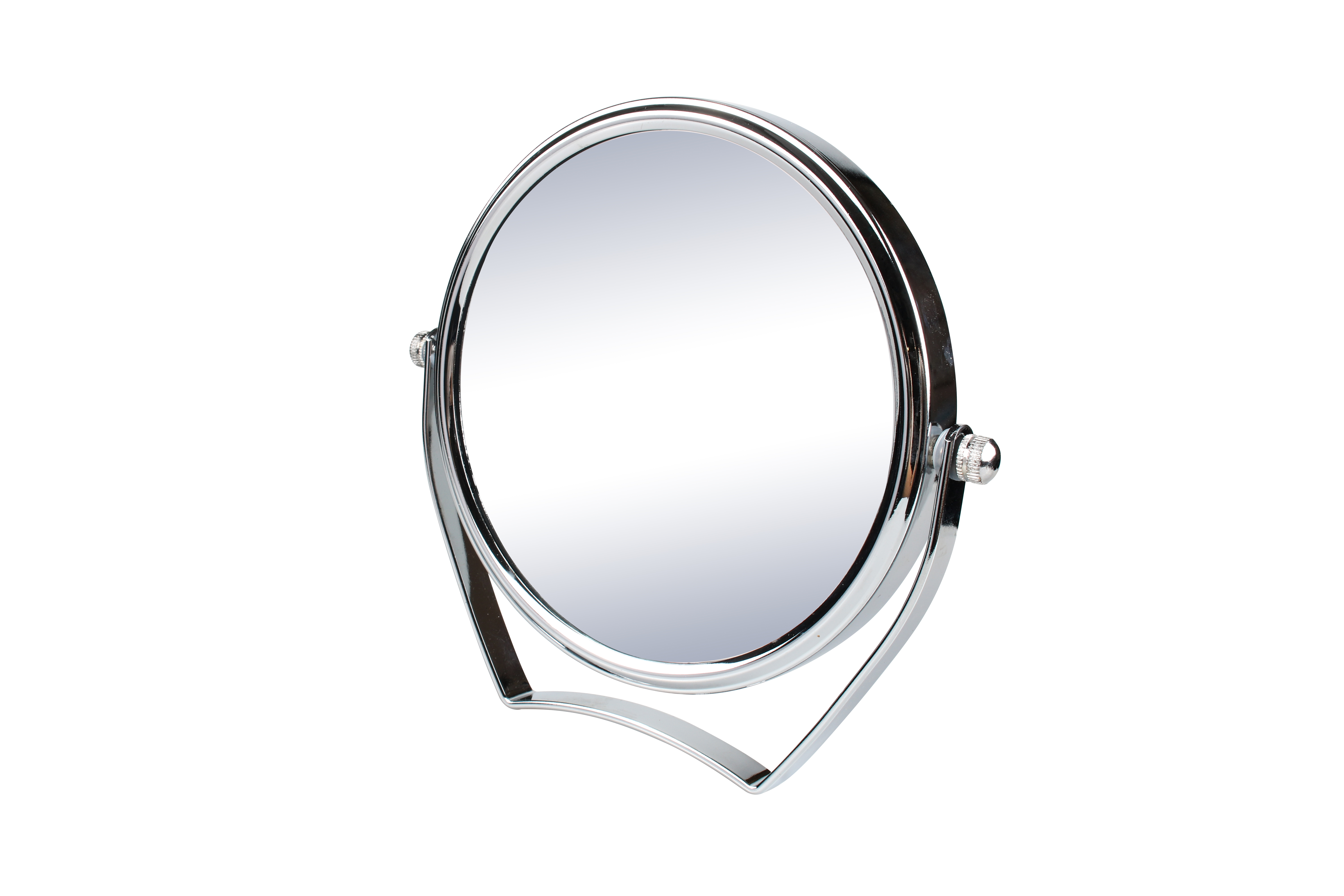 Wholesale Personalized High Quality Middle Size Bathroom Round Stainless Steel Frame Mirror Table Makeup Mirror