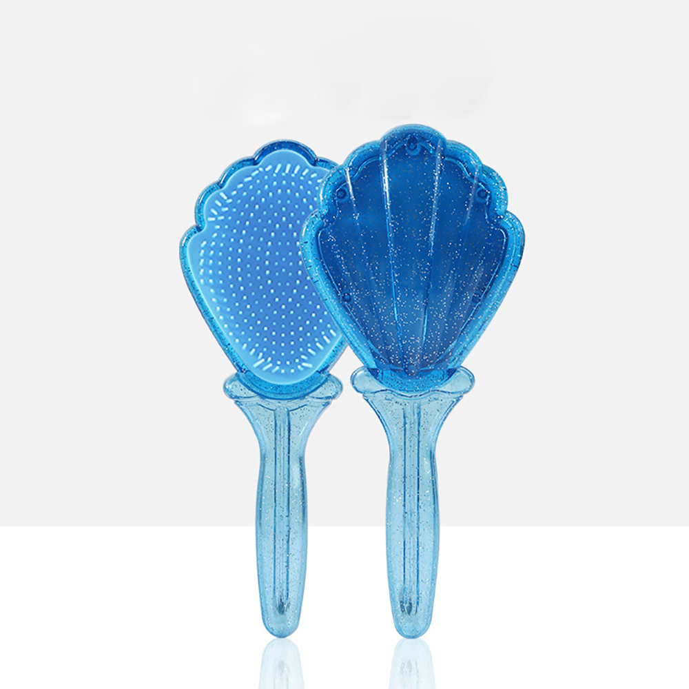 Eco-friendly Biodegradable Plastic Needle Air Bag Massage Shell Shape Comb Plastic Comb For Barber Hair Cutting