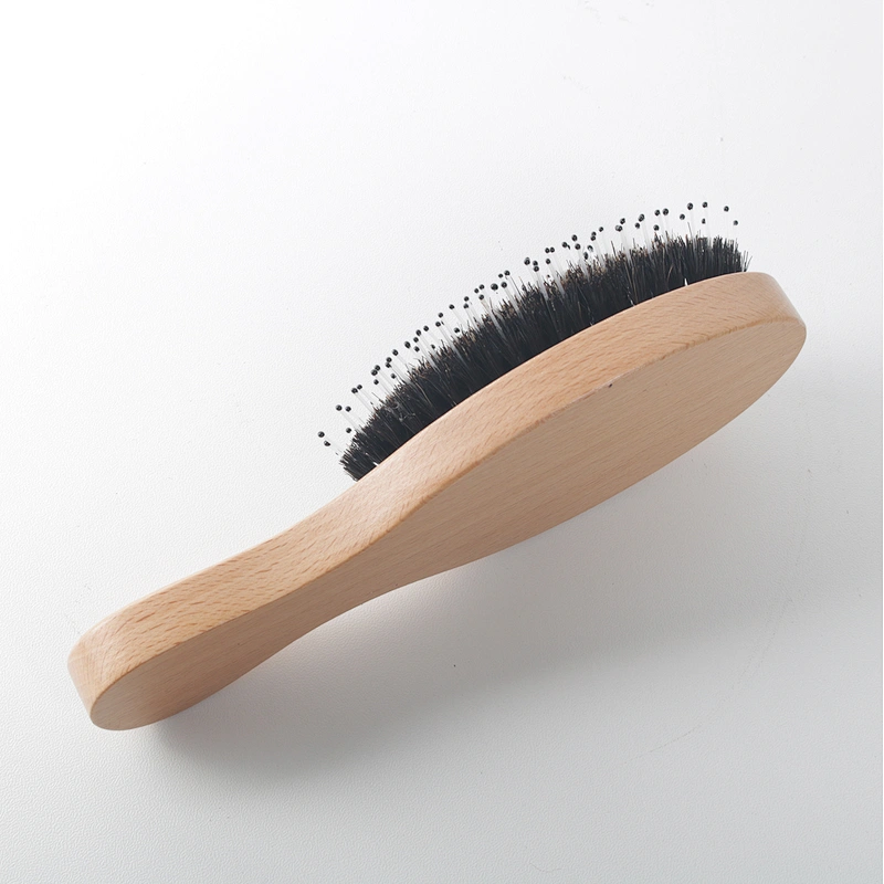 Hairbrush Mini Size Travel Eco Friendly Bamboo Hairbrush With Nylon And Boar Bristles Anti-static Massage Wood Hair Brush