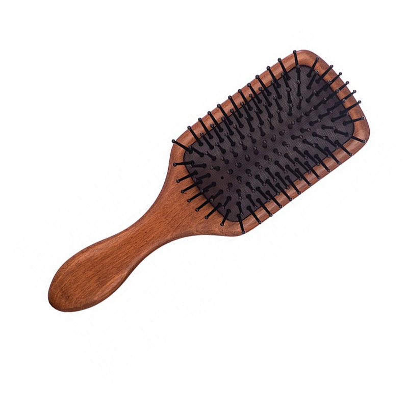 Wholesale High Quality Round Tipped Wooden Bristles Anti Static Hair Brush Girls Comb Hair Brush For Barber Hair Cutting