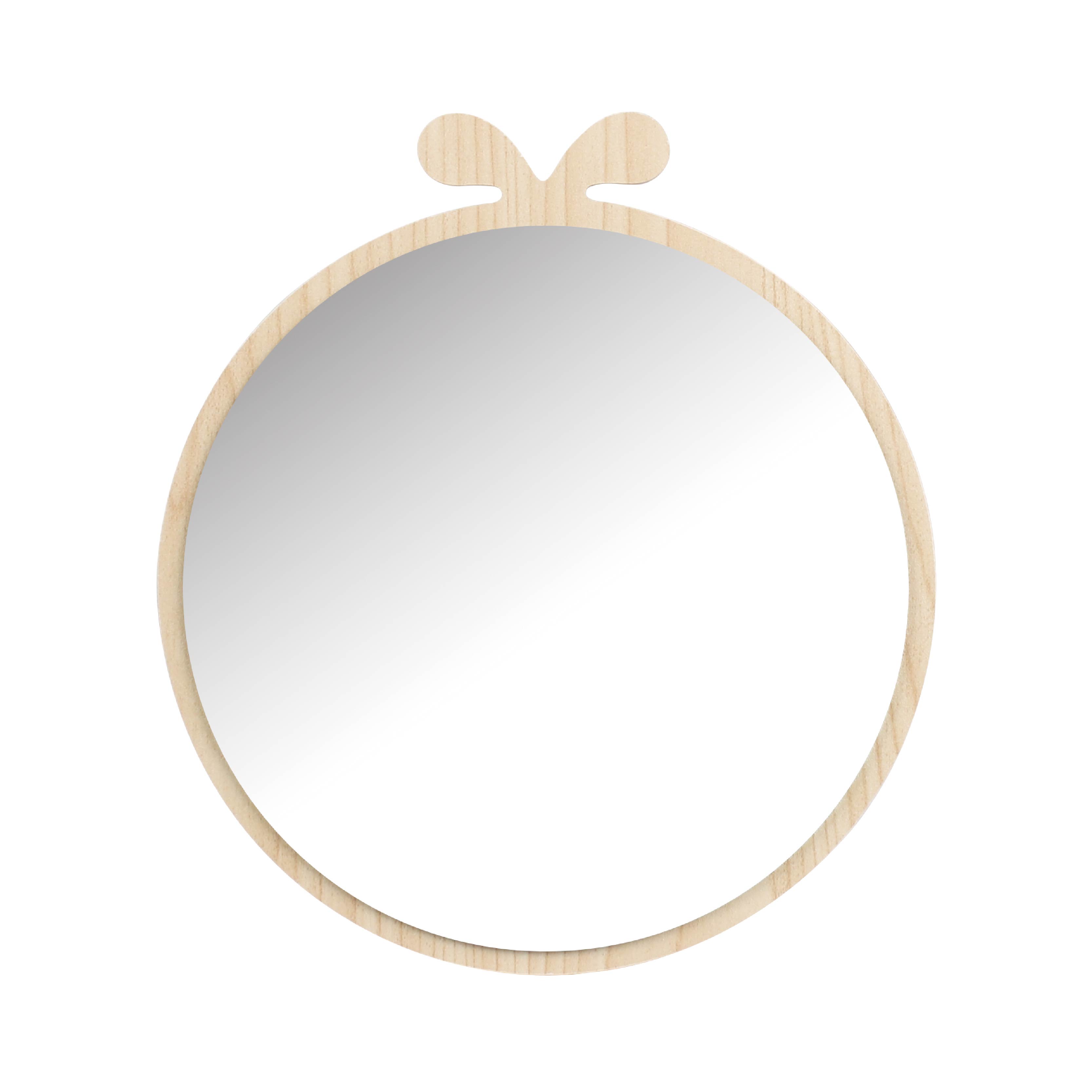 2022 Hot Sale Simple Design Wood Frame Free Standing Table Mirror For Cosmetic Use Personalized Makeup Single Sided