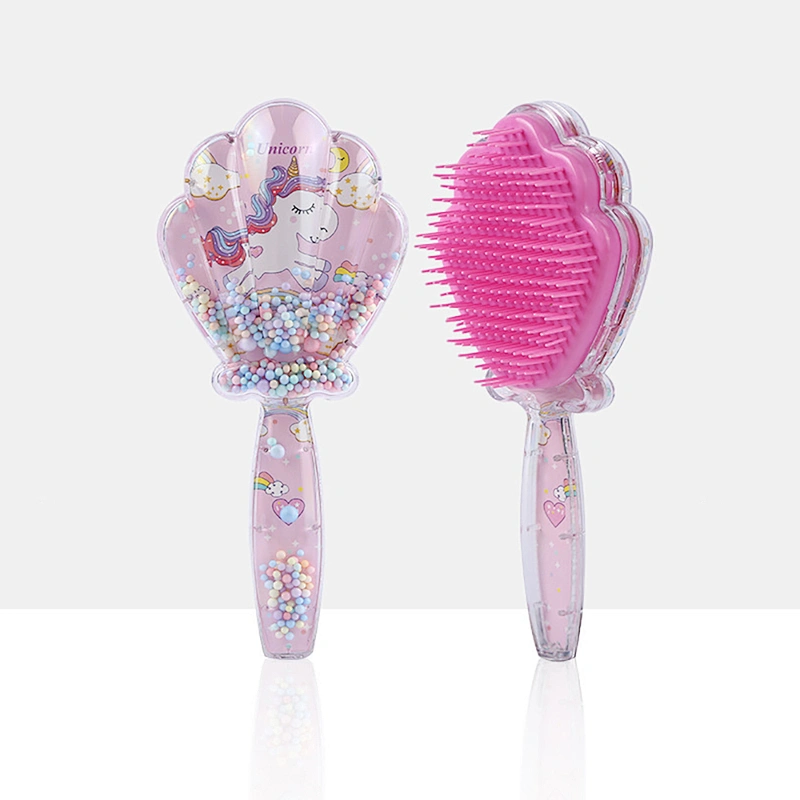 Eco-friendly Detangling Massage Colorful Plastic Hair Comb Brush Plastic handle hair brush set with customized logo