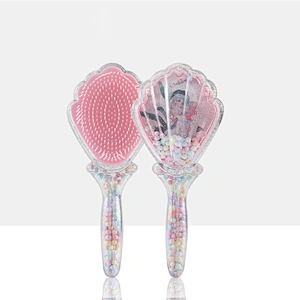 Air Bag Massage Shell Shape Eco-friendly Biodegradable Plastic Needle Comb Plastic Comb For Barber Hair Cutting