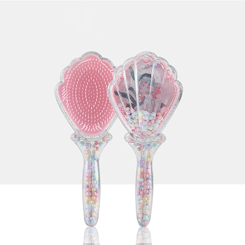 Air Bag Massage Shell Shape Eco-friendly Biodegradable Plastic Needle Comb Plastic Comb For Barber Hair Cutting