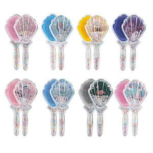 Air Bag Massage Shell Shape Eco-friendly Biodegradable Plastic Needle Comb Plastic Comb For Barber Hair Cutting