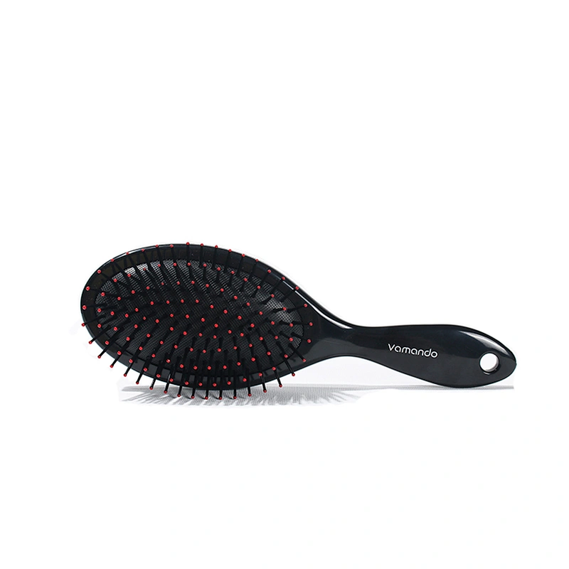 Private Label New Design Wholesale Ball-Tipped Black Cushion Detangling Wholesale Hair Brush Comb For Barber Hair Cutting