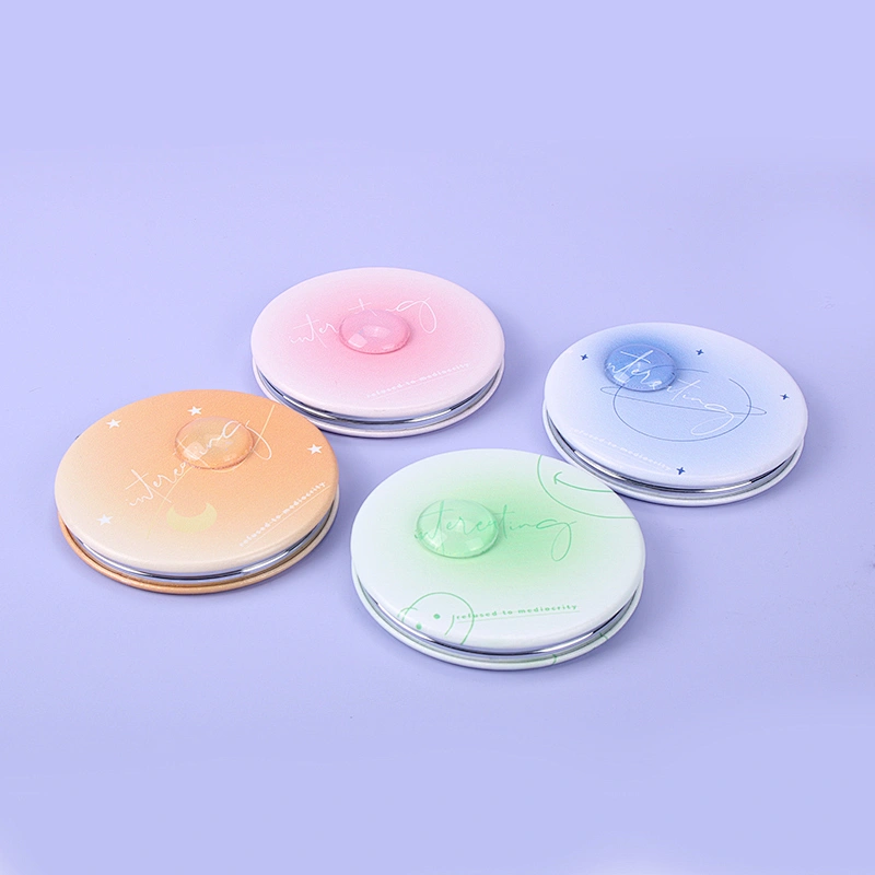 Wholesale Personalized Portable Round New Design Promotional Mini Four Colours Cute Pocket Makeup Mirror
