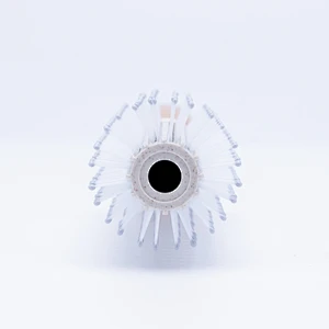 Customized Wheat Straw Rolling Plastic Massage Scalp Round Wood Handle Hair Styling Brush For Curly Hair