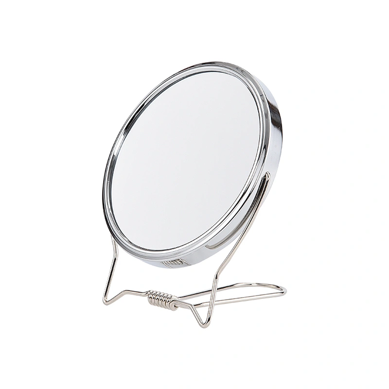 2022 New Customizable Package Carbon Steel Lens Metal Standing Double Side Table Makeup Mirror