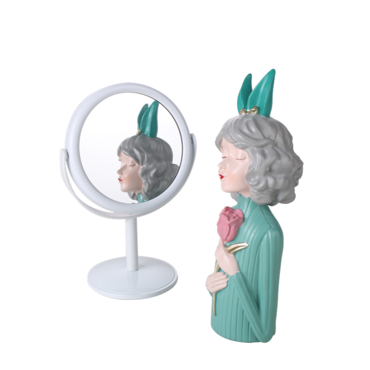 Wholesale Customizable Pocket Customized Logo Mini Makeup Mirror Portable Table Shaped Round Mini Make Up Mirror