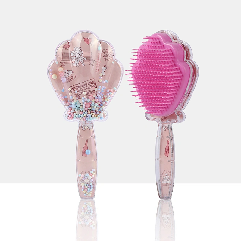 Eco-friendly Detangling Massage Colorful Plastic Hair Comb Brush Plastic handle hair brush set with customized logo