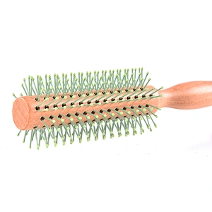 Wholesale Fantastic Solid Wood Shiny Surface Handle Boar Bristle Plastic Pins Pink Hair Brush For Girls