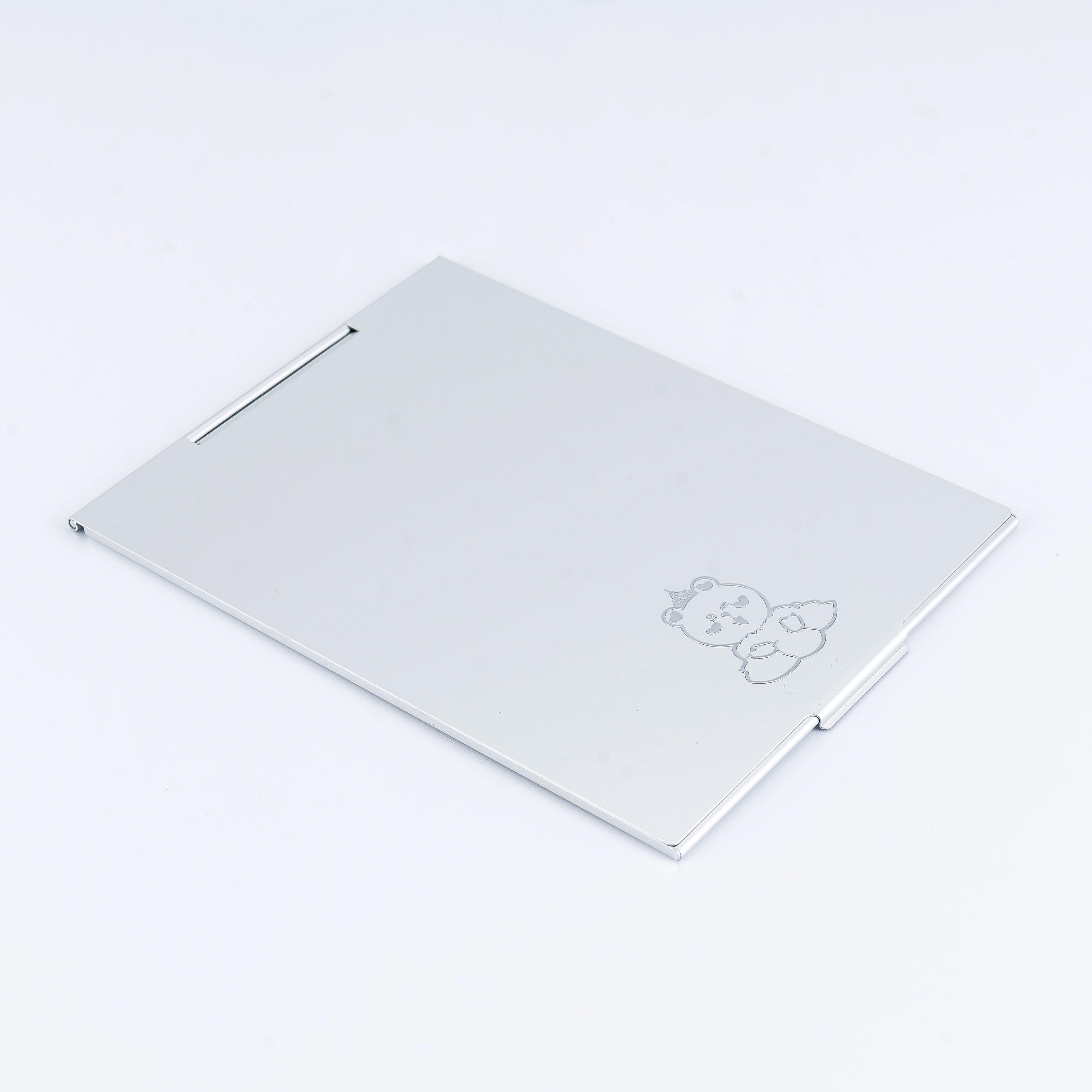 Wholesale Custom Logo Single Side Cosmetic Mirror Makeup Folding Square Metal Custom Pocket Makeup Mirror