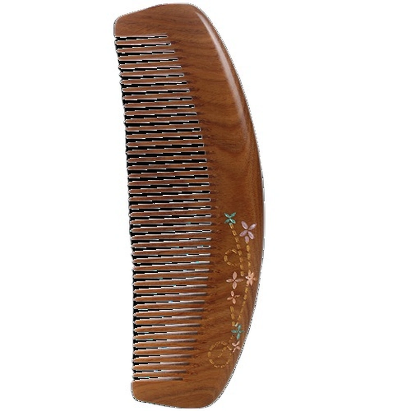 Good Quality Fineness Classical Hair Massage Brush Handmade 100% Natural Green Sandalwood Hair Comb For Barber Hair Cutting