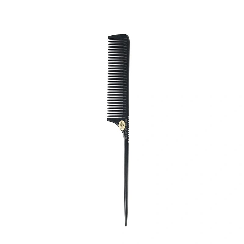 Professional Salon 100% Handmade Black Wide Tooth Bakelite Plastic Handle Comb Rattail Teasing Comb Braid Comb