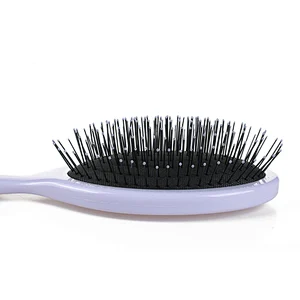 Good Quality Comb Style Oval Shape Purple Color Detangling Plastic Steel Needle Non-Stick Hair Scalp Massager Styling Hair Comb