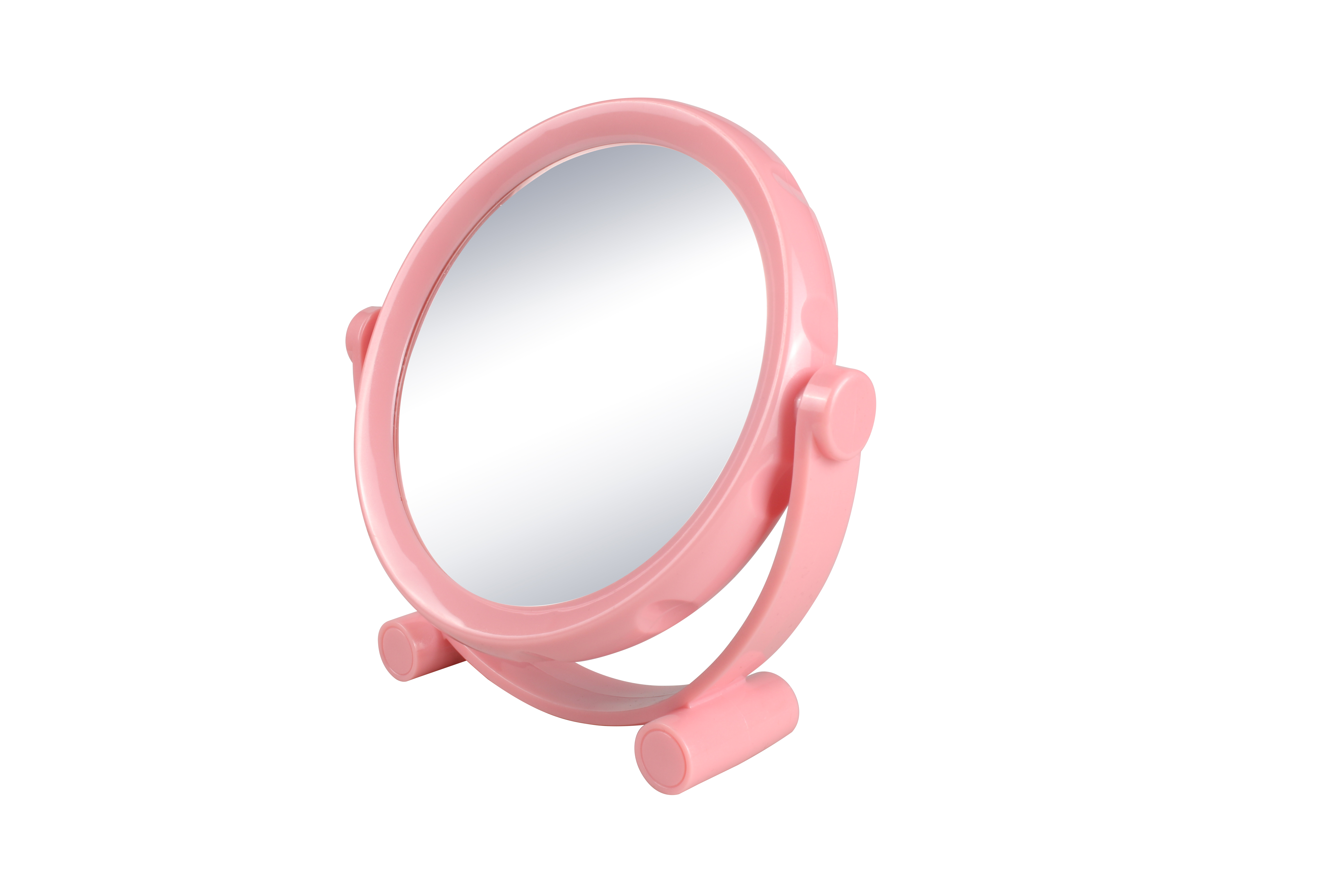 Wholesale Personalized Round Colorful Standing Desktop Table Plastic Makeup Mirror Plastic Framed Mirrors