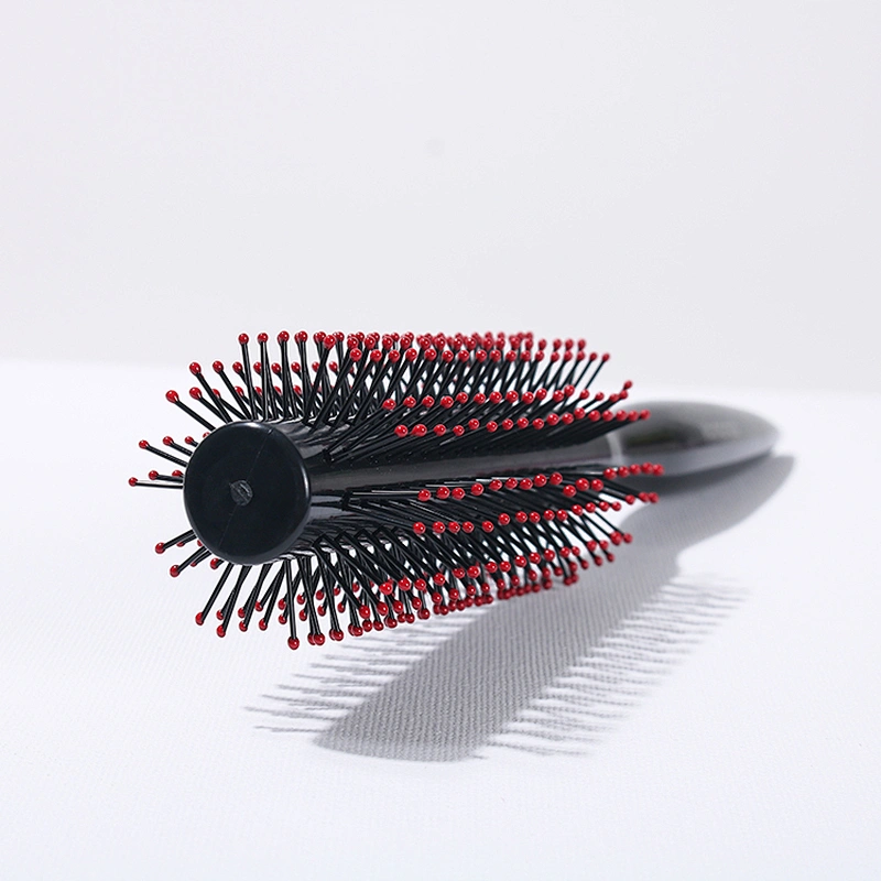 Private Label Women And Men Curly Hair Comb Care Hair Natural Bristle Handle Wooden Curl Comb For Barber Hair Cutting
