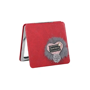 2022 New trendy double sided high definition mini mirror portable sewing pattern travel makeup mirror