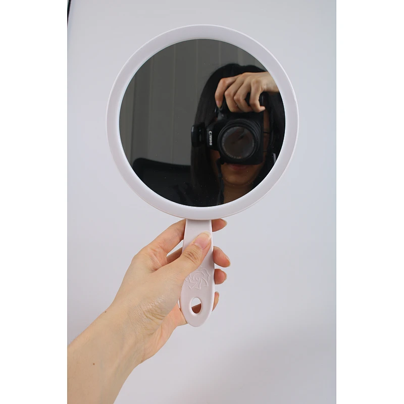 Wholesale Private Label Hot Sale Popular Private Label Plastic Round Shape Hand Makeup Mirror With Stand