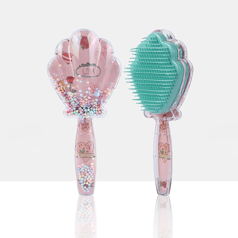 Eco-friendly Detangling Massage Colorful Plastic Hair Comb Brush Plastic handle hair brush set with customized logo