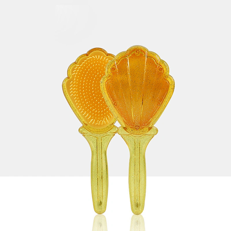Eco-friendly Biodegradable Plastic Needle Air Bag Massage Shell Shape Comb Plastic Comb For Barber Hair Cutting
