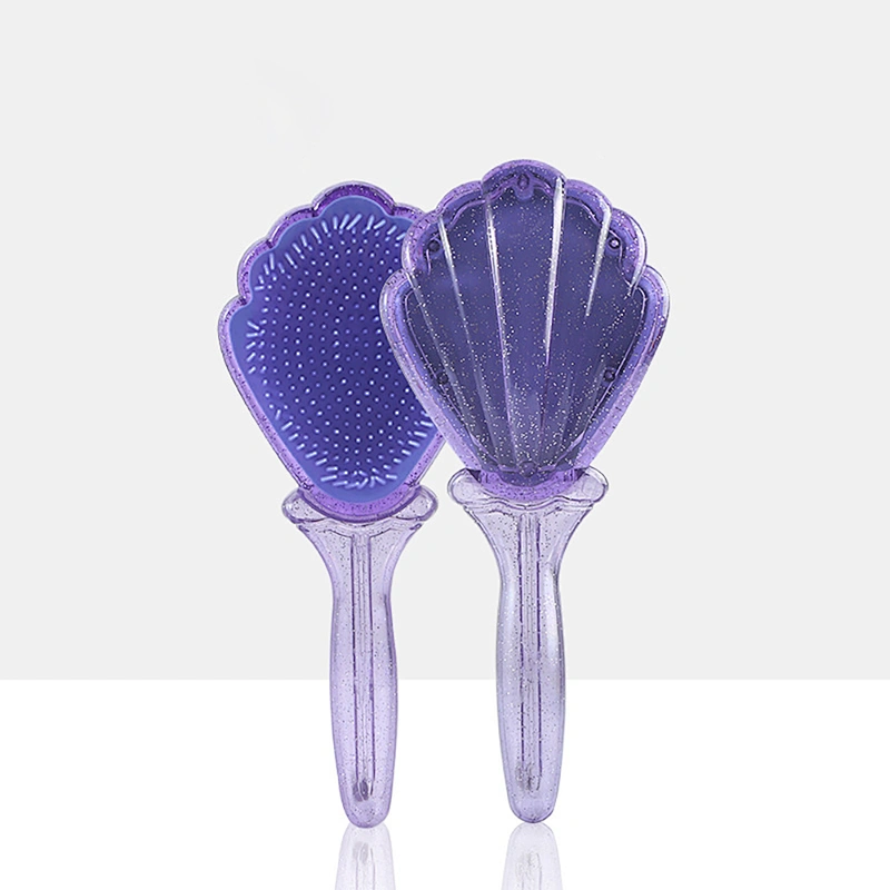 Eco-friendly Biodegradable Plastic Needle Air Bag Massage Shell Shape Comb Plastic Comb For Barber Hair Cutting