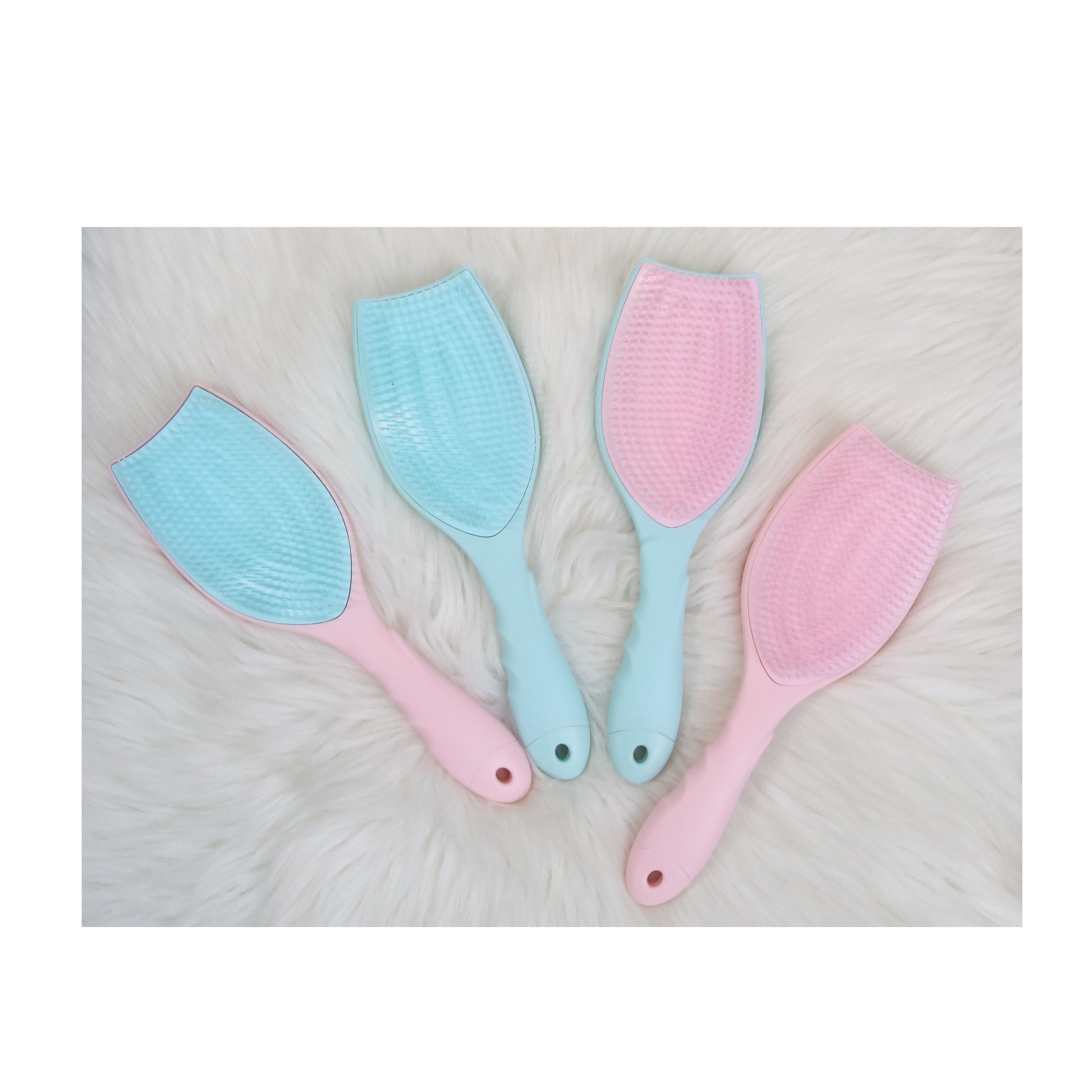 New Design Customizable Wig Brush Massage Comb With Cleaning Claw Pain-Free Tangle-Free Easy Hold Salon Home Beauty Promotion
