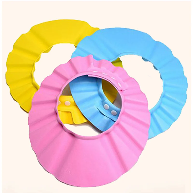foldable  Custom waterproof silicone bath shower hair cap for baby