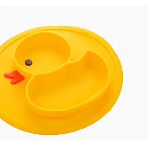 custom Heat-Resistant 100% Food Grade Silicone Baby Plate suction baby plate