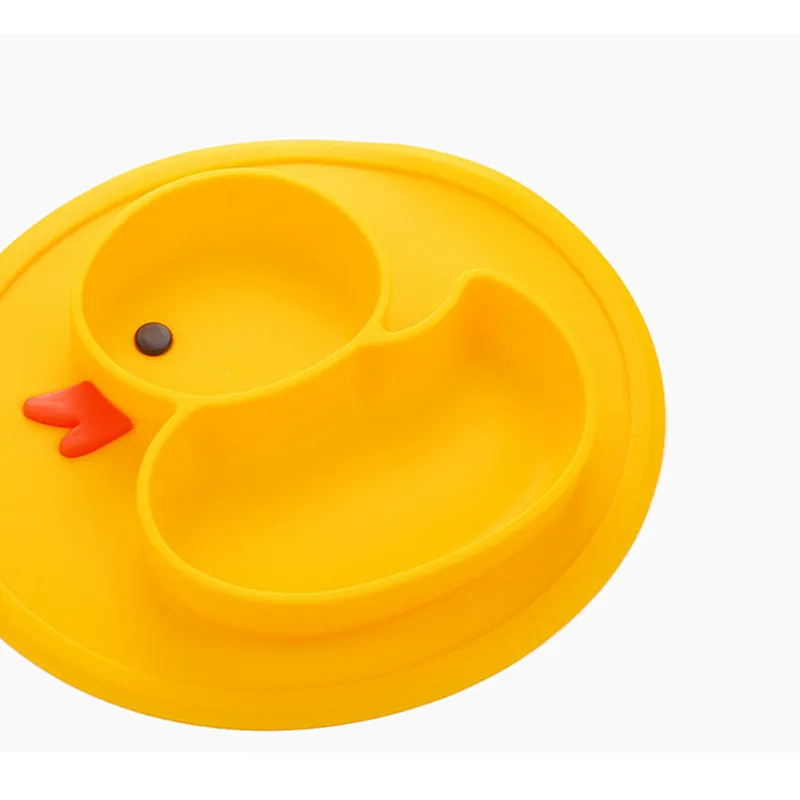 custom Heat-Resistant 100% Food Grade Silicone Baby Plate suction baby plate