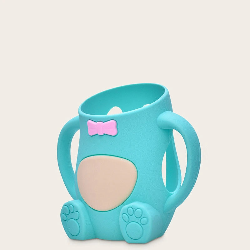 carton design  Infant Baby Anti-Colic Glass Feeding Milk Bottle  holder with Protective Silicone Sleeve