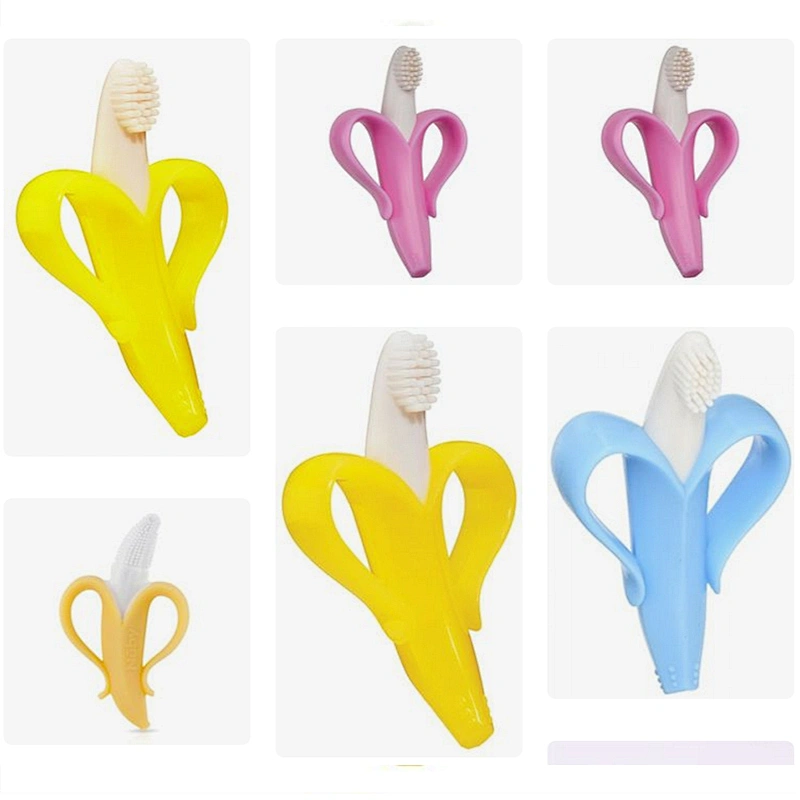 BPA free silicone  Baby  teething silicone baby tooth brush  teether