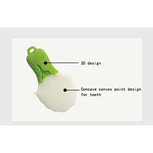 Factory Price  Food Grade Fancy  Cabbage  Silicone Baby Teether Toys