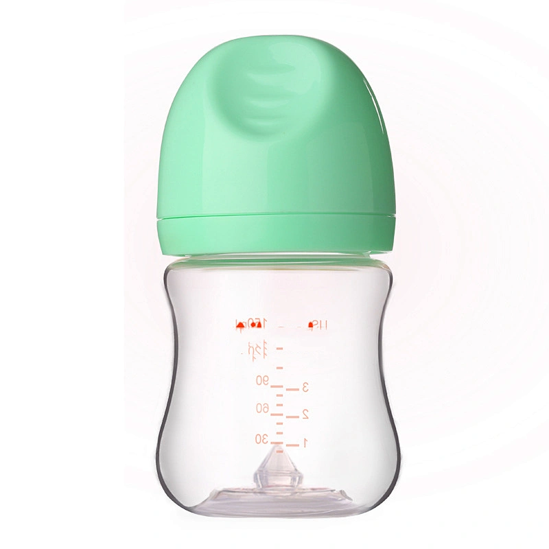 wide caliber glass bottle  for baby  newborn baby milk bottle  holder thermometer  240 ml